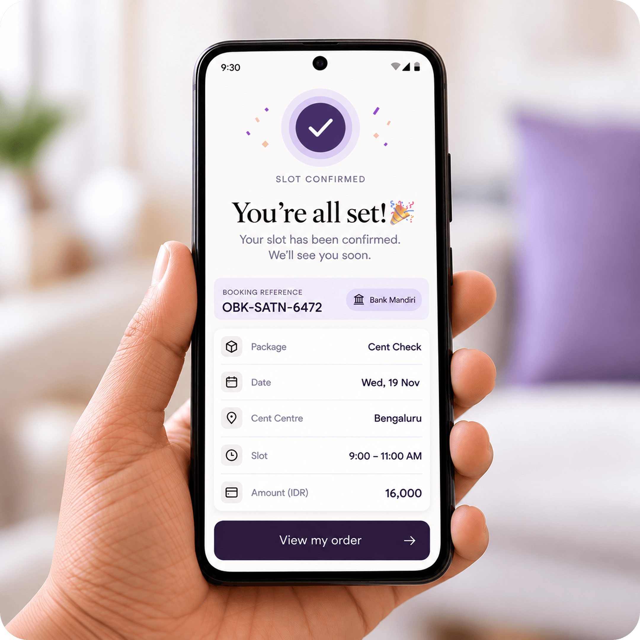 Book your cent check